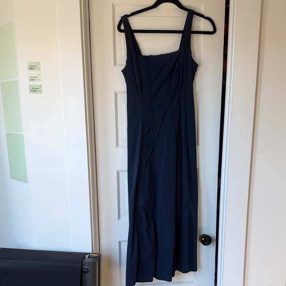 Abercrombie & Fitch Navy Square-Neck Maxi Dress